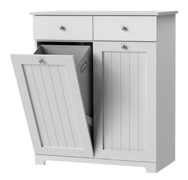 ML-DESIGN Wäscheschrank Wäschekorb mit 2 ausklappbaren, Wäschesammler mit 2 Schubladen Wäschebox MDF Wäschetruhe Badezimmerschrank Badschrank Badmöbel ML-DESIGN Wäscheschrank Wäschekorb mit 2 ausklappbaren, Wäschesammler mit 2 Schubladen Wäschebox MDF Wäschetruhe Badezimmerschrank Badschrank Badmöbel von ML-DESIGN