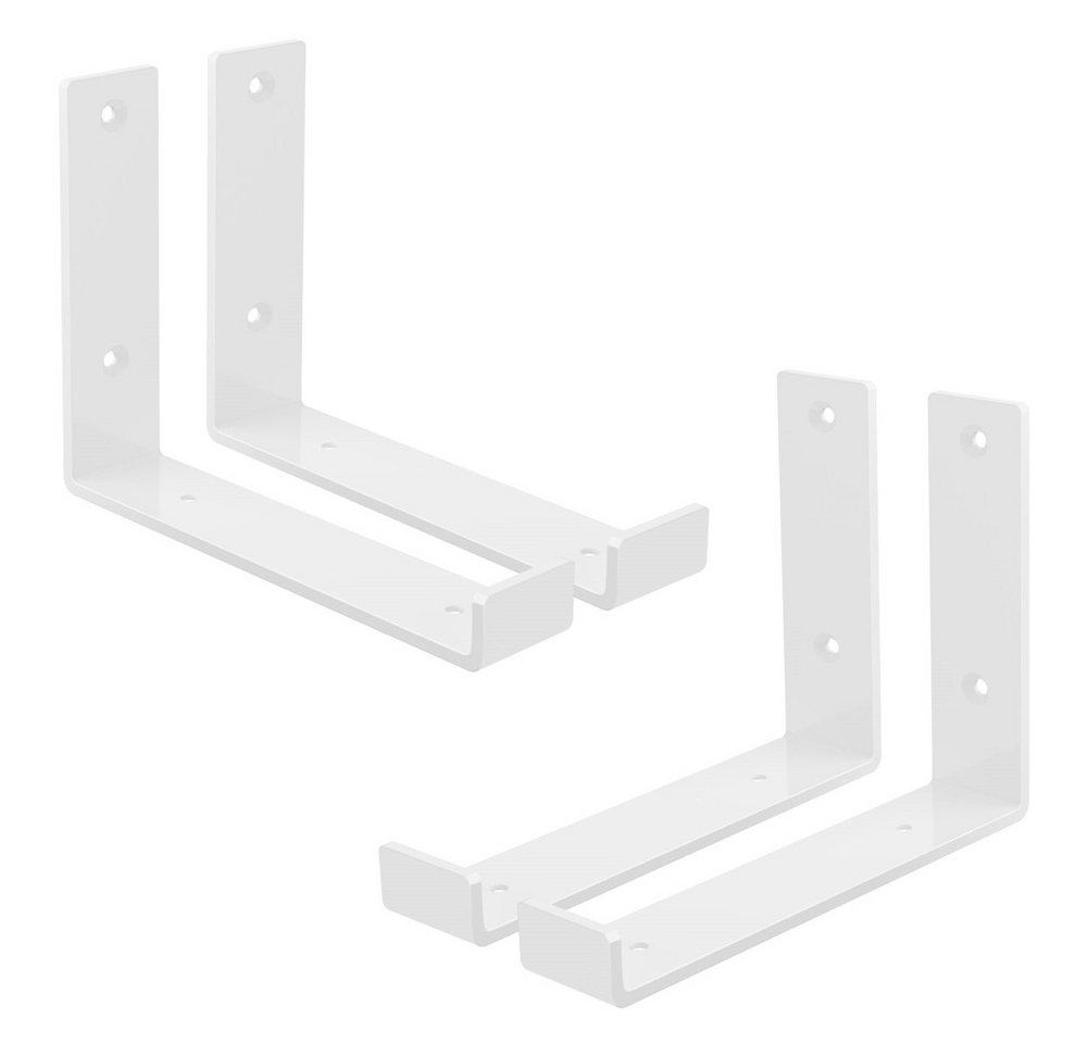 ML-DESIGN Wandregalhalter Regalhalterung L-Form aus Metall, Regalwinkel für Wandmontage, 4-tlg., Industrielle Wandregal Weiß, Regalträger Regalhalterungen ML-DESIGN Wandregalhalter Regalhalterung L-Form aus Metall, Regalwinkel für Wandmontage, 4-tlg., Industrielle Wandregal Weiß, Regalträger Regalhalterungen von ML-DESIGN