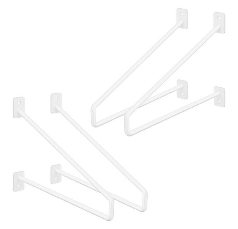 ML-DESIGN Wandregalhalter Regalhalterung Winkel Halterung für Regale & Konsolen Regalträger, 4-tlg., Regalstütze Haarnadel 4er Set solide Regalwinkel Industrial Metall von ML-DESIGN
