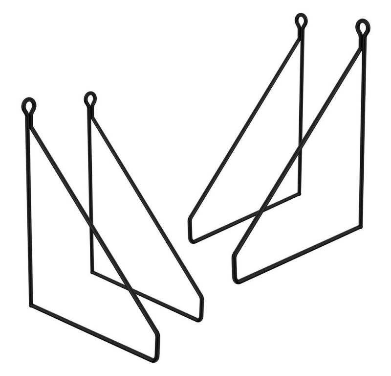 ML-DESIGN Wandregalhalter Regalhalterung Winkel Halterung für Regale & Konsolen Regalträger, 4-tlg., Regalstütze Haarnadel 4er Set solide Regalwinkel Industrial Metall von ML-DESIGN