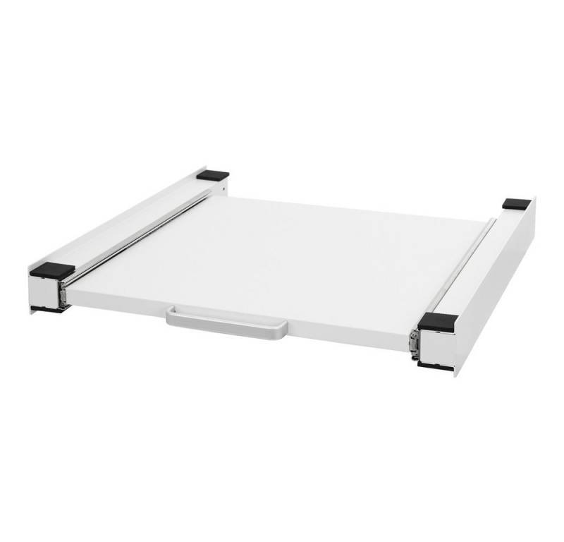 ML-DESIGN Waschmaschinenuntergestell Waschmaschinenzubehör Untergestell Unterbausockel Podest für Trockner, Waschmaschinen Zwischenbausatz mit Ablage 60x60x7,5cm Stahl Weiß von ML-DESIGN