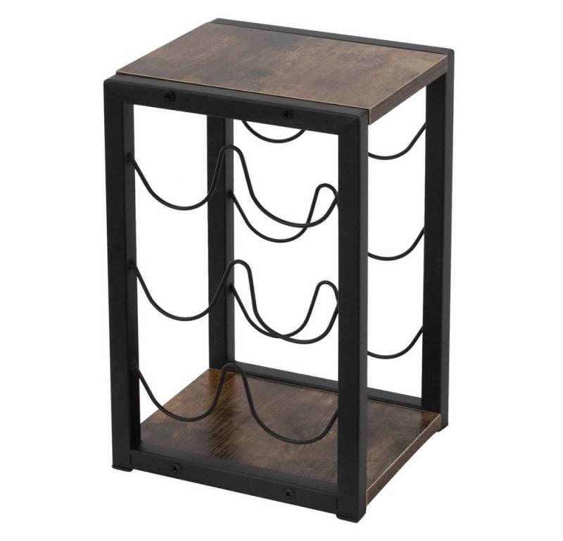 ML-DESIGN Weinregal Weinschrank Flaschenregal Weinständer Weinflaschenregal Weinregal, Komplett-Set 1-tlg., Weinflaschenhalter für 6 Flaschen Weingestell aus Metall / Holz von ML-DESIGN