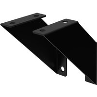 ML-Design 2 Stück Regalhalterung 10 cm, Schwarz, Metall, Dreieckige Regalhalterungen, Schwebende Regalwinkel, Wandmontage, 90° Wandhalterung, von ML-DESIGN