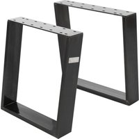ML-Design 2er Set Tischkufen 80GRAD Neigung, 40x43 cm, Industrial, 8x2cm, Schräge Tischbeine, Metall Möbelkufen, Tischgestell Stahl geneigt, ML-Design 2er Set Tischkufen 80GRAD Neigung, 40x43 cm, Industrial, 8x2cm, Schräge Tischbeine, Metall Möbelkufen, Tischgestell Stahl geneigt, von ML-DESIGN