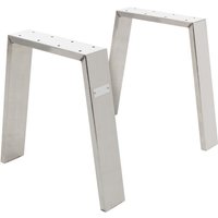 Ml-design - 2er Set Tischbeine Loft 44x42 cm, Silber, Profil 8x2cm, Stahl, Industriedesign, U-Form, Metall Tischgestell scandic, Tischkufen Ml-design - 2er Set Tischbeine Loft 44x42 cm, Silber, Profil 8x2cm, Stahl, Industriedesign, U-Form, Metall Tischgestell scandic, Tischkufen von ML-DESIGN