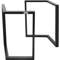 Ml-design - 2er Set Tischkufen arrow B44xH72 cm V-Form, Metall Schwarz, Industriedesign, Kufengestell für Esstische & Schreibtische, Tischgestell von ML-DESIGN