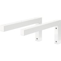 ML-Design 2er Set Wandkonsole Winkel L-Form für Waschtisch, 300x150 mm, Weiß, Stahl, Design Waschtischhalterung, Wandhalterung für Waschtischplatte von ML-DESIGN