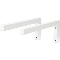 Ml-design - 2er Set Wandkonsole Winkel L-Form für Waschtisch, 350x150 mm, Weiß, Stahl, Design Waschtischhalterung, Wandhalterung für Waschtischplatte von ML-DESIGN