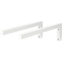 Ml-design - 2er Set Wandkonsole Winkel L-Form für Waschtisch, 450x150 mm, Weiß, Stahl, Design Waschtischhalterung, Wandhalterung für Waschtischplatte von ML-DESIGN