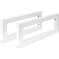 ML-Design 2er Set Wandkonsole für Waschtisch, 400x150 mm, Weiß, Stahl, Design Waschtischhalterung, Wandhalterung Unterbau für Waschtischplatte, von ML-DESIGN