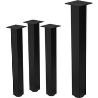 ML-Design 4er Set Tischbeine I-Design 72 cm, Schwarz glänzend, aus pulverbeschichtetem Stahl, eckig, Profil 8x8 cm, Höhenverstellbare Möbelfüße ML-Design 4er Set Tischbeine I-Design 72 cm, Schwarz glänzend, aus pulverbeschichtetem Stahl, eckig, Profil 8x8 cm, Höhenverstellbare Möbelfüße von ML-DESIGN