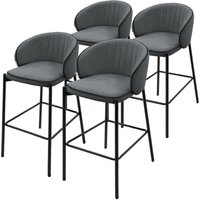 ML-Design Barhocker 4er Set Anthrazit mit Stoffbezug, H:76 cm, Gepolsterte Barstühle mit Metallgestell, Küchenstühle mit Rückenlehne und Fußstütze, ML-Design Barhocker 4er Set Anthrazit mit Stoffbezug, H:76 cm, Gepolsterte Barstühle mit Metallgestell, Küchenstühle mit Rückenlehne und Fußstütze, von ML-DESIGN