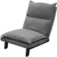 ML-Design Bodenstuhl Grau, Bodensessel gepolstert, verstellbare Rückenlehne, Leinenbezug, Stahlgestell, Loungesessel Sitzkissen Bodensofa Bodensitz von ML-DESIGN