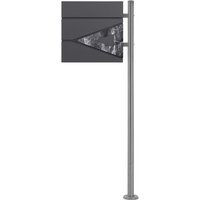 ML-Design Briefkasten mit Zeitungsfach, 37x36,5x11 cm, Anthrazit/Marmoroptik, inkl. Ständer ML-Design Briefkasten mit Zeitungsfach, 37x36,5x11 cm, Anthrazit/Marmoroptik, inkl. Ständer von ML-DESIGN