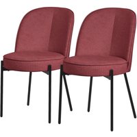 ML-Design Esszimmerstühle 2er Set, Rot, Küchenstühle mit Stoffbezug und Metallbeinen, Wohnzimmerstuhl mit Rückenlehne, Polsterstühle für Esszimmer & ML-Design Esszimmerstühle 2er Set, Rot, Küchenstühle mit Stoffbezug und Metallbeinen, Wohnzimmerstuhl mit Rückenlehne, Polsterstühle für Esszimmer & von ML-DESIGN