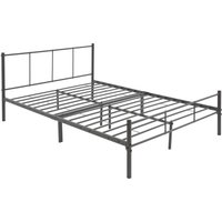 ML-Design Metallbett 160x200 cm auf Stahlrahmen mit Kopfteil und Lattenrost, Anthrazit, robuste Bettgestell, leichte Montage, Bett für Schlafzimmer, ML-Design Metallbett 160x200 cm auf Stahlrahmen mit Kopfteil und Lattenrost, Anthrazit, robuste Bettgestell, leichte Montage, Bett für Schlafzimmer, von ML-DESIGN
