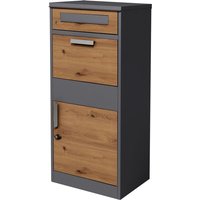 ML-Design Paketbriefkasten aus verzinktem Stahl in Anthrazit-Eiche Optik, 50x112x37 cm, abschließbar, 2 Schlüssel, Standbriefkasten Paketbox ML-Design Paketbriefkasten aus verzinktem Stahl in Anthrazit-Eiche Optik, 50x112x37 cm, abschließbar, 2 Schlüssel, Standbriefkasten Paketbox von ML-DESIGN