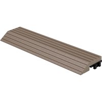 Ml-design - wpc Abschlussleiste gerade Dunkelbraun für Terrassenfliesen, 30x2x7,5 cm, Holzoptik, WPC-Fliesen Abdeckleiste geriffelt mit Klicksystem & von ML-DESIGN