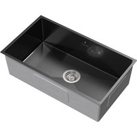 ML-Design XXL Spülbecken Edelstahl 70x40 cm Anthrazit, Küchenspüle eckig, 1 Becken Einbauspüle Unterbauspüle Edelstahlspüle mit Ab- und ML-Design XXL Spülbecken Edelstahl 70x40 cm Anthrazit, Küchenspüle eckig, 1 Becken Einbauspüle Unterbauspüle Edelstahlspüle mit Ab- und von ML-DESIGN