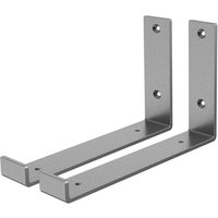 Ml-design - 2 Stück Regalhalterung 25x4x14 cm, Grau, aus Metall, 10 Zoll Regalhalterungen, Industrielle Regalwinkel, Regalträger für Wandmontage, Ml-design - 2 Stück Regalhalterung 25x4x14 cm, Grau, aus Metall, 10 Zoll Regalhalterungen, Industrielle Regalwinkel, Regalträger für Wandmontage, von ML-DESIGN