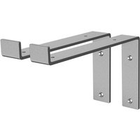 Ml-design - 2 Stück Regalhalterung 25x4x14,5 cm, Grau, aus Metall, 10 Zoll Regalhalterungen, Industrielle Regalwinkel, Regalträger für Wandmontage, von ML-DESIGN