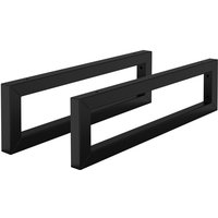 2er Set Wandkonsole für Waschtisch, 500x150 mm, Schwarz, Stahl, Design Waschtischhalterung, Wandhalterung Unterbau für Waschtischplatte, von ML-DESIGN