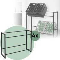4x Getränkekistenregal 6-8 Kisten, 104x32x82,5 cm, aus Stahl - Ml-design von ML-DESIGN