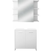 Ml-design - Badmöbel-Set 2-teilig, Badezimmermöbel Set Badezimmerset Badmöbel Set, Waschtisch mit Unterschrank Spiegelschrank Hängeschrank von ML-DESIGN