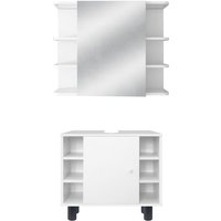 Ml-design - Badmöbel-Set 2-teilig, Badezimmermöbel Set Badmöbel Set Badezimmerset, Waschtisch mit Unterschrank, Spiegelschrank, Badezimmerschrank Ml-design - Badmöbel-Set 2-teilig, Badezimmermöbel Set Badmöbel Set Badezimmerset, Waschtisch mit Unterschrank, Spiegelschrank, Badezimmerschrank von ML-DESIGN