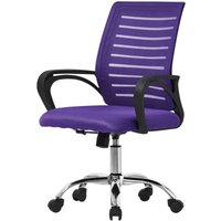 Ml-design - Bürostuhl ergonomisch, Lila, Höhenverstellbarer Schreibtischstuhl mit Armlehnen, Computerstuhl mit atmungsaktiver Netzbespannung, von ML-DESIGN