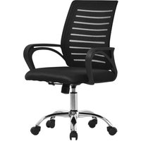 Ml-design - Bürostuhl ergonomisch, Schwarz, Höhenverstellbarer Schreibtischstuhl mit Armlehnen, Computerstuhl mit atmungsaktiver Netzbespannung, von ML-DESIGN