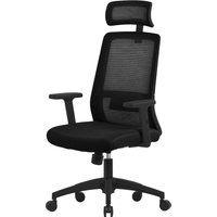 Ml-design - Bürostuhl ergonomisch Schwarz, Mesh, Schreibtischstuhl mit Verstellbarer Lendenwirbelstütze, Kopfstütze & Armlehnen, Wippfunktion, Ml-design - Bürostuhl ergonomisch Schwarz, Mesh, Schreibtischstuhl mit Verstellbarer Lendenwirbelstütze, Kopfstütze & Armlehnen, Wippfunktion, von ML-DESIGN