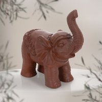 Ml-design - Deko Figur Elefant, 36x19x39 cm, Braun, Orientalische Finish, witterungsbeständig, für Innen & Außen, Glückselefant Statue als Geschenk, von ML-DESIGN