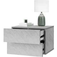 Ml-design - Nachttisch hängend mit 2 Schubladen, 42x29x30 cm, Grau/Betonoptik von ML-DESIGN