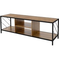 Ml-design - TV-Schrank, Fernsehtisch in Braun, Eiche-Rustikal, Holz, schwarzes Metallgestell, TV-Regal 140x40x46 cm, Fernsehschrank für Fernseher bis Ml-design - TV-Schrank, Fernsehtisch in Braun, Eiche-Rustikal, Holz, schwarzes Metallgestell, TV-Regal 140x40x46 cm, Fernsehschrank für Fernseher bis von ML-DESIGN