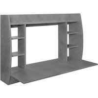 Ml-design - Wandschreibtisch in Grau-Beton, 110x75x48 cm, Hängeschreibtisch mit stabilem Regalelement und geräumigen Fächern, Wandtisch Wandschrank von ML-DESIGN