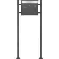 Ml-design - ecd Germany Design Briefkasten mit Pfosten, Standbriefkasten mit Namensschild, Briefkastenanlage, Briefkastenständer Anthrazit 120 cm von ML-DESIGN