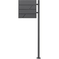 Ml-design - ecd Germany Standbriefkasten mit Zeitungsfach, Briefkasten mit Pfosten, Standfuß freistehend, Briefkastenanlage Briefkastenständer von ML-DESIGN