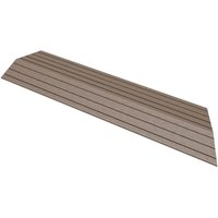 Ml-design - wpc Abschlussleiste Ecke rechts Dunkelbraun für Terrassenfliesen, 38x2x7,5 cm, Holzoptik, Abdeckleiste Eckleiste geriffelt mit Drainage, von ML-DESIGN