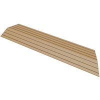 Ml-design - wpc Abschlussleiste Ecke rechts Teak für Terrassenfliesen, 38x2x7,5 cm, Holzoptik, Abdeckleiste Eckleiste geriffelt mit Drainage und von ML-DESIGN