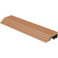 Wpc Abschlussleiste gerade Hellbraun für Terrassenfliesen, 30x2x7,5 cm, Holzoptik, WPC-Fliesen Abdeckleiste geriffelt mit Klicksystem & Drainage, Wpc Abschlussleiste gerade Hellbraun für Terrassenfliesen, 30x2x7,5 cm, Holzoptik, WPC-Fliesen Abdeckleiste geriffelt mit Klicksystem & Drainage, von ML-DESIGN