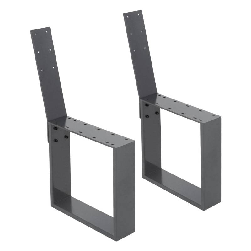 ML-Design 2 Stück Bankbeine aus Stahl Massiv 40x78,5cm Anthrazit mit Rückenlehne von ML-Design