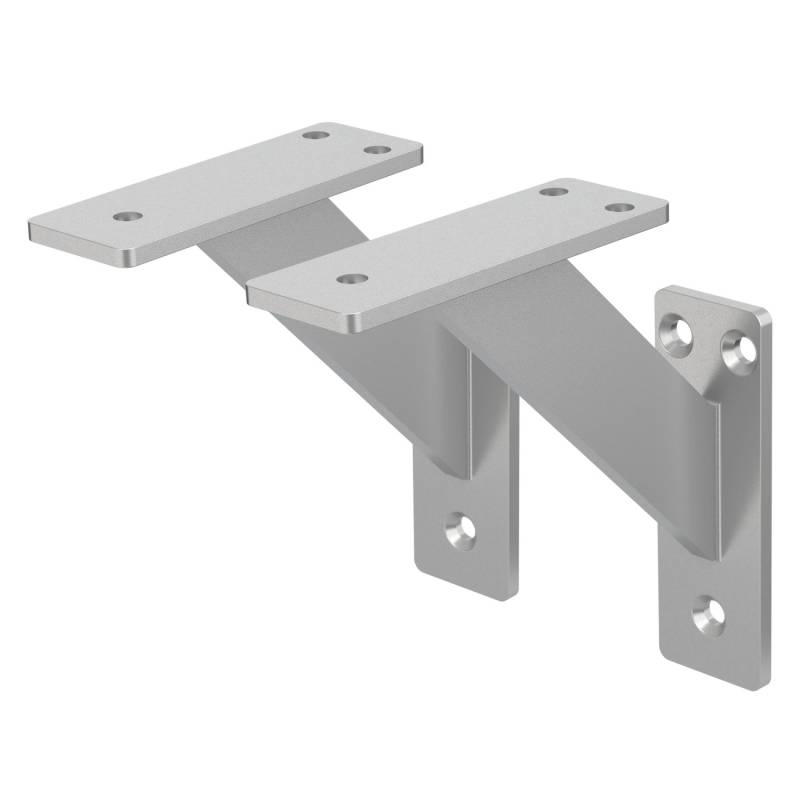 ML-Design 2 Stück Regalhalterung 120x120 mm Silber Aluminium Schwebende von ML-Design