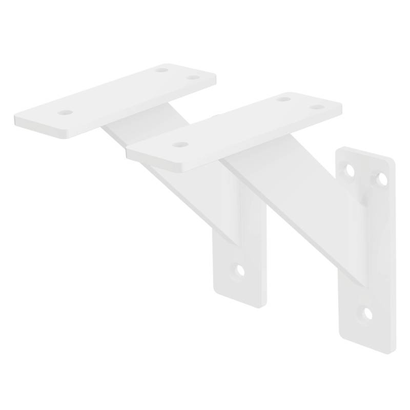 ML-Design 2 Stück Regalhalterung 120x120mm Weiß Aluminium Schwebende Regalwinkel von ML-Design