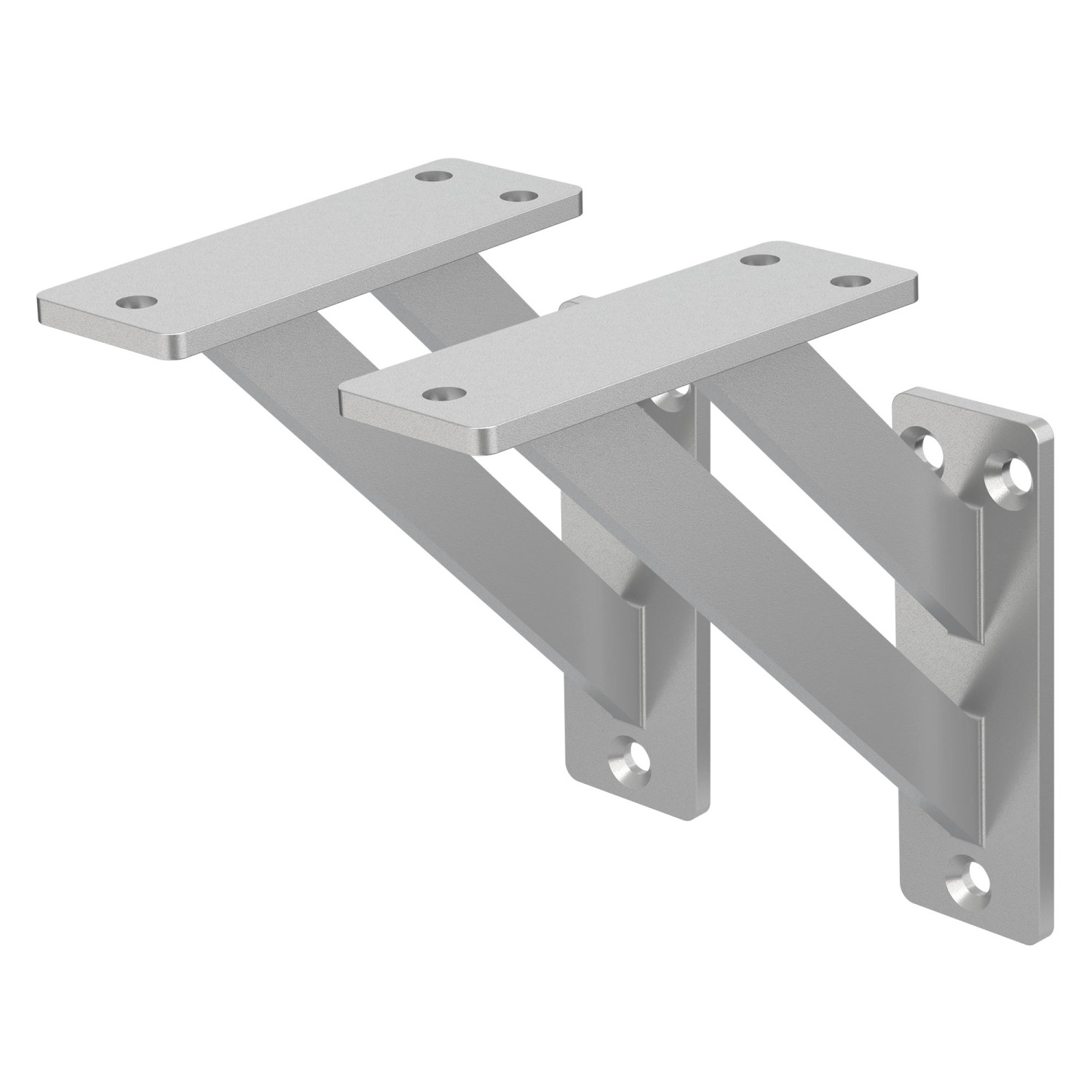 ML-Design 2 Stück Regalhalterung 12x12cm Silber Aluminium Schwebende Regalwinkel ML-Design 2 Stück Regalhalterung 12x12cm Silber Aluminium Schwebende Regalwinkel von ML-Design