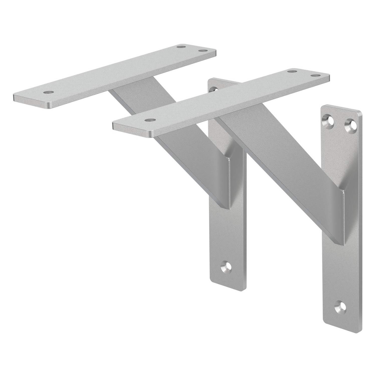 ML-Design 2 Stück Regalhalterung 180x180 mm Silber Aluminium Schwebende ML-Design 2 Stück Regalhalterung 180x180 mm Silber Aluminium Schwebende von ML-Design