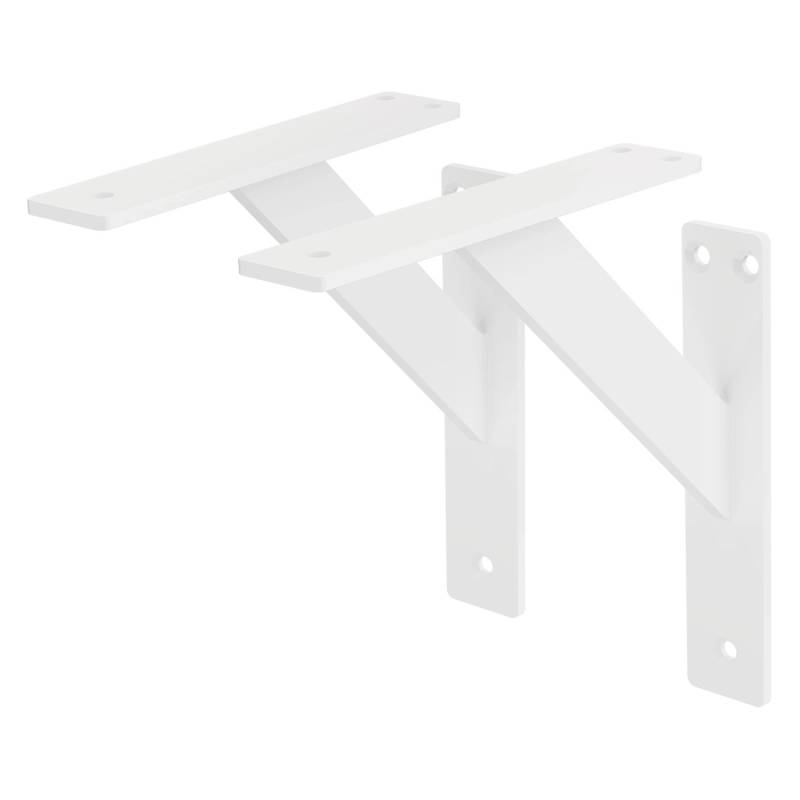 ML-Design 2 Stück Regalhalterung 180x180mm Weiß Aluminium Schwebende Regalwinkel von ML-Design