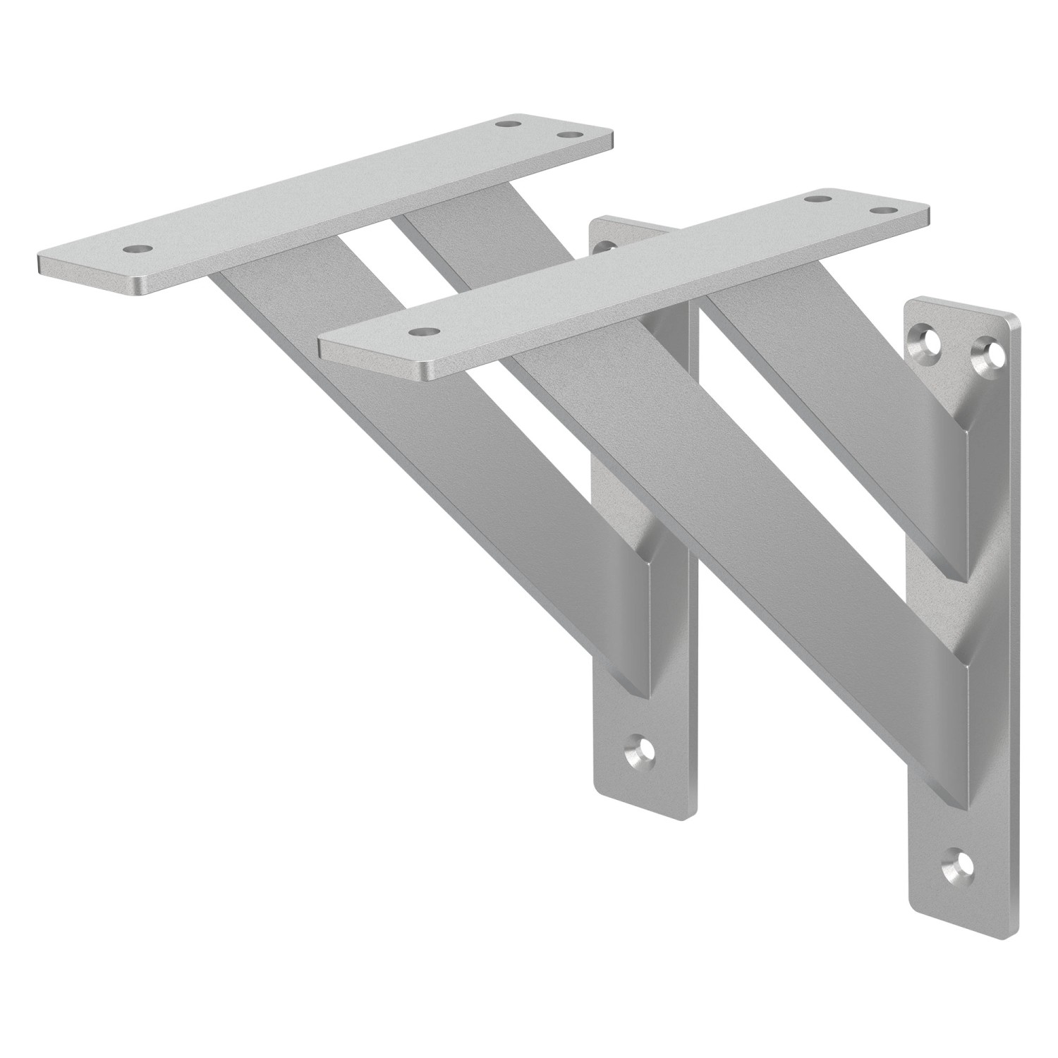 ML-Design 2 Stück Regalhalterung 18x18cm Silber Aluminium Schwebende Regalwinkel ML-Design 2 Stück Regalhalterung 18x18cm Silber Aluminium Schwebende Regalwinkel von ML-Design