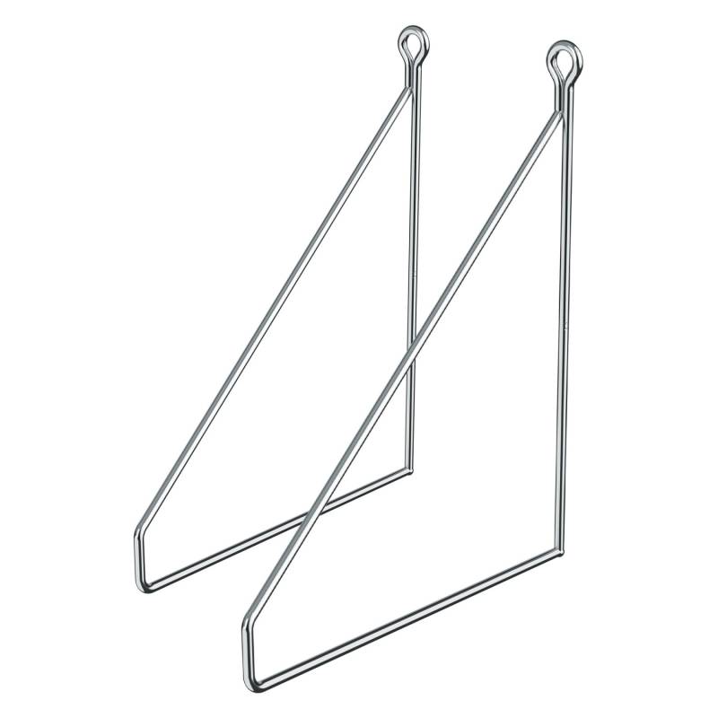ML-Design 2 Stück Regalhalterung 200mm Silber Metall Dreieckige Regalwinkel von ML-Design