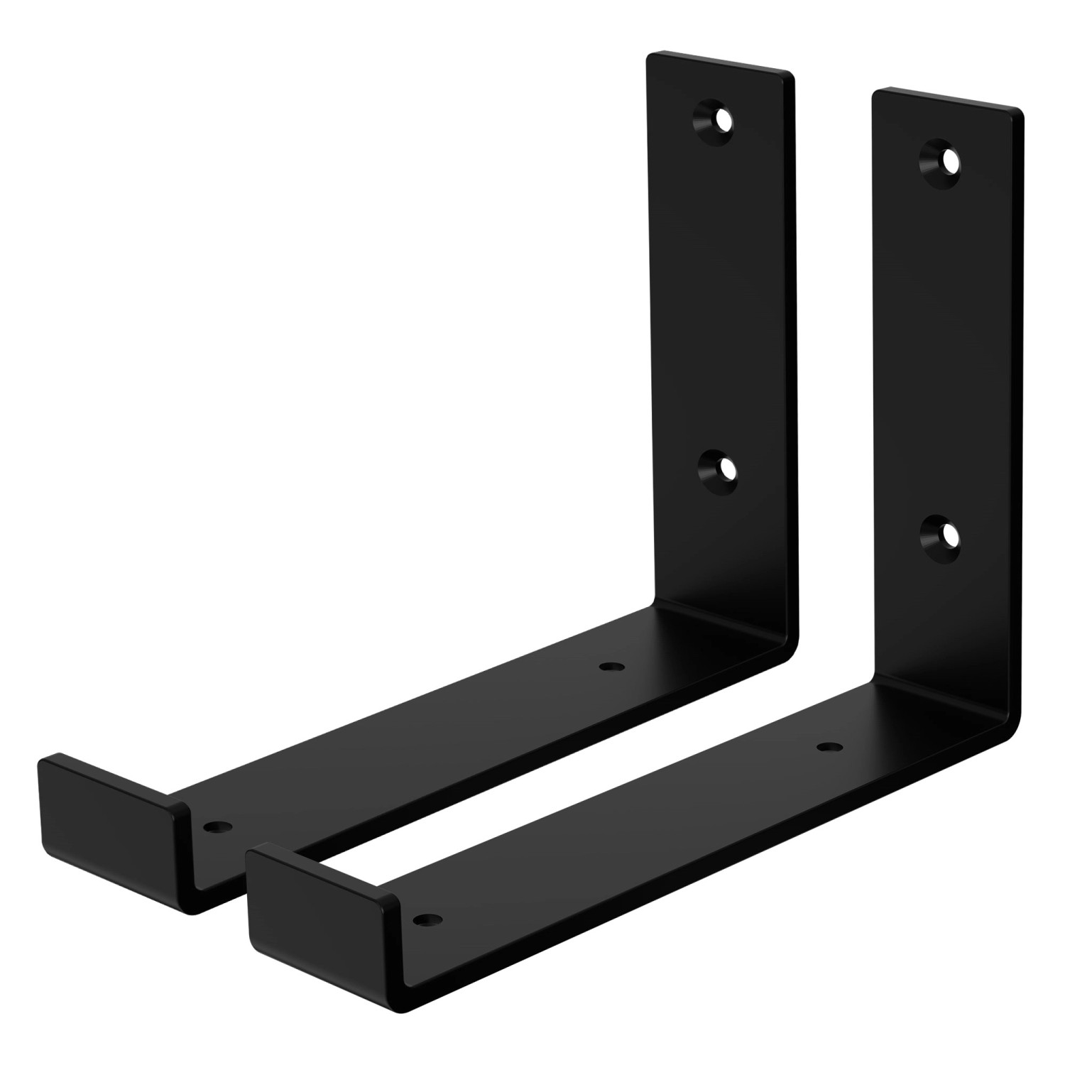 ML-Design 2 Stück Regalhalterung 20x4x14 cm Schwarz Metall 8 Zoll L-Form ML-Design 2 Stück Regalhalterung 20x4x14 cm Schwarz Metall 8 Zoll L-Form von ML-Design